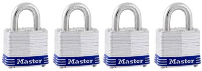 MASTER LOCK Master Lock Co 3008D Laminated Padlock Keyed Alike 4 Pack
