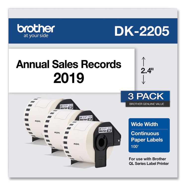 BROTHER Brother BRTDK22053PK Dk Multipurpose Label 2 2/5 inches Width 3/Pack