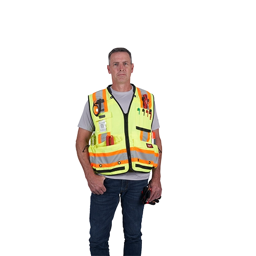 MILWAUKEE Milwaukee 48-73-5164 Class 2 Surveyor's High Visibility Safety Vest (4XL/5XL)