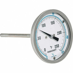 ASHCROFT Ashcroft 30EI60R060 Bimetal Dial Thermometer 3in Dial 6in Stem