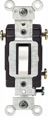 LEVITON Leviton Mfg Co C22-05503-LHW 3-way Lighted Toggle Switch