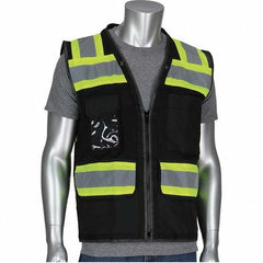 PIP Pip 302-0800D-BK/4X Hi-vis Surveyor Vest Ansi Class 1 4XL