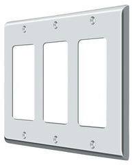 DELTANA Deltana SWP4740U26 Triple Rocker Switch Plate Chrome