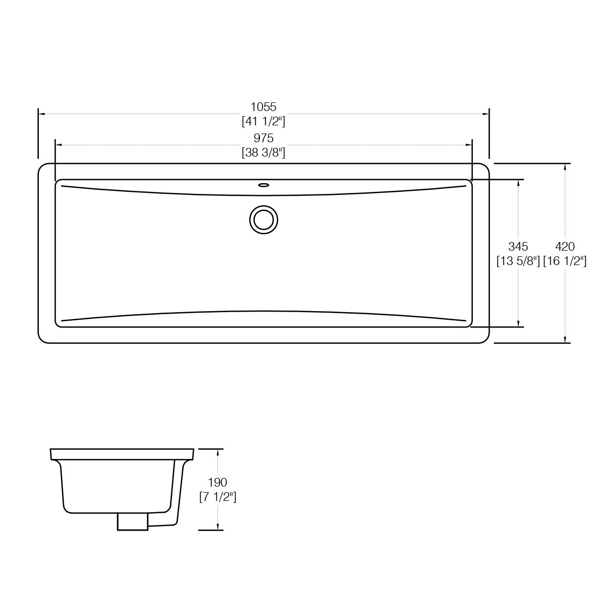 DAKOTA Dakota Plumbing Products US-3814W Undermount Vanity Sink White
