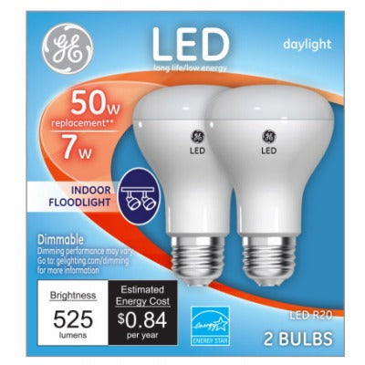 GE G E Lighting 93116049 Led R20 7W Daylight Bulb 2 Pack