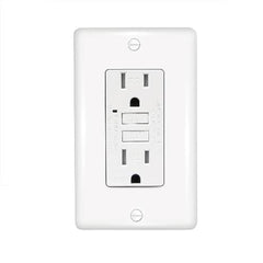 CYBER TECH LIGHTING Cyber Tech Lighting GLS20ATRWR-WH Weather Resistant Tamper Resistant Self-Testing GFCI 20A (Two Outlets, With Wall Cover)