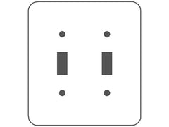 MULBERRY METAL PRODUCTS Mulberry 76072 2-Gang Princess Standard Wallplate (5 in x 4.562 in)