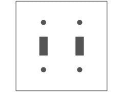 MULBERRY METAL PRODUCTS Mulberry Metal Products 99072 Standard 2-Gang Toggle Wall Plate (4.562 in W x 4.5 in H)