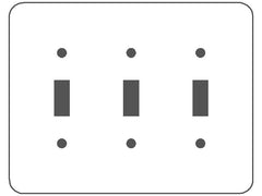 MULBERRY METAL PRODUCTS Mulberry Metal Products 79073 Standard Wallplate Princess Size (3-Gang)
