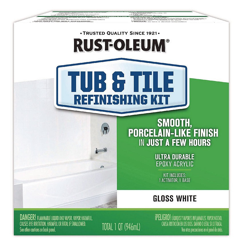 RUST-OLEUM Rust-Oleum RST384165 Tub and Tile Refinishing Kit Quart (4 Kits/Carton) RST384165
