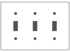 MULBERRY METAL PRODUCTS Mulberry Metal Products 93073 3-Gang Toggle Standard Size Metallic Finish Wallplate (4.5 in x 6.375 in)