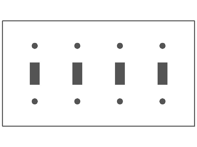 MULBERRY METAL PRODUCTS Mulberry Metal Products 99074 Standard Wallplate 4-Gang (4.5 in H x 8.187 in W)