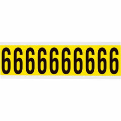 BRADY Brady 3440-6 Number Label (2 in / Card of 10)