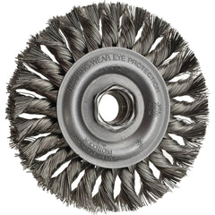 WEILER Weiler 94844 Knotted Wheel Brush 4 in Stainless Steel
