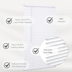 LOTUS & WINDOWARE Lotus and Windoware MLX3172WH Cordless Mini Blind 31 in x 72 in (1 Count)