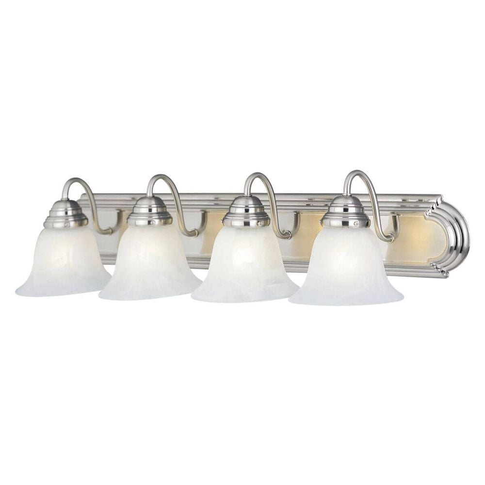MAXIM LIGHTING Maxim Lighting 8014MRSN Essentials 4-Light Bath Vanity 240W (30 Inch)