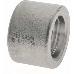 MERIT BRASS Merit Brass K611H-08 Half Coupling 1/2 in 316 Ss Fnpt 150 Psi