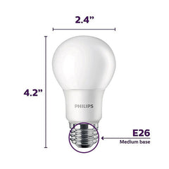 PHILIPS Philips 565390 LED Bulb A19 E26 75 Watt Equivalence (4 Pack)