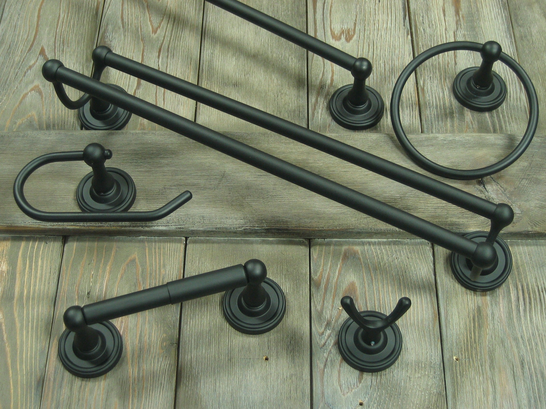 RUSTICWARE Rusticware 8203BLK Midtowne Robe Hook Black