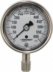 ASHCROFT Ashcroft 94481 Pressure Gauge 0-600 Psi 2.5 in Dial Npt