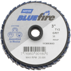 NORTON Norton 77696090180 Flap Disc 36 Grit Type 27 3 Inch