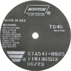 NORTON Norton 66252822970 Cut-off Wheel 6 in Aluminum Oxide 54 Grit