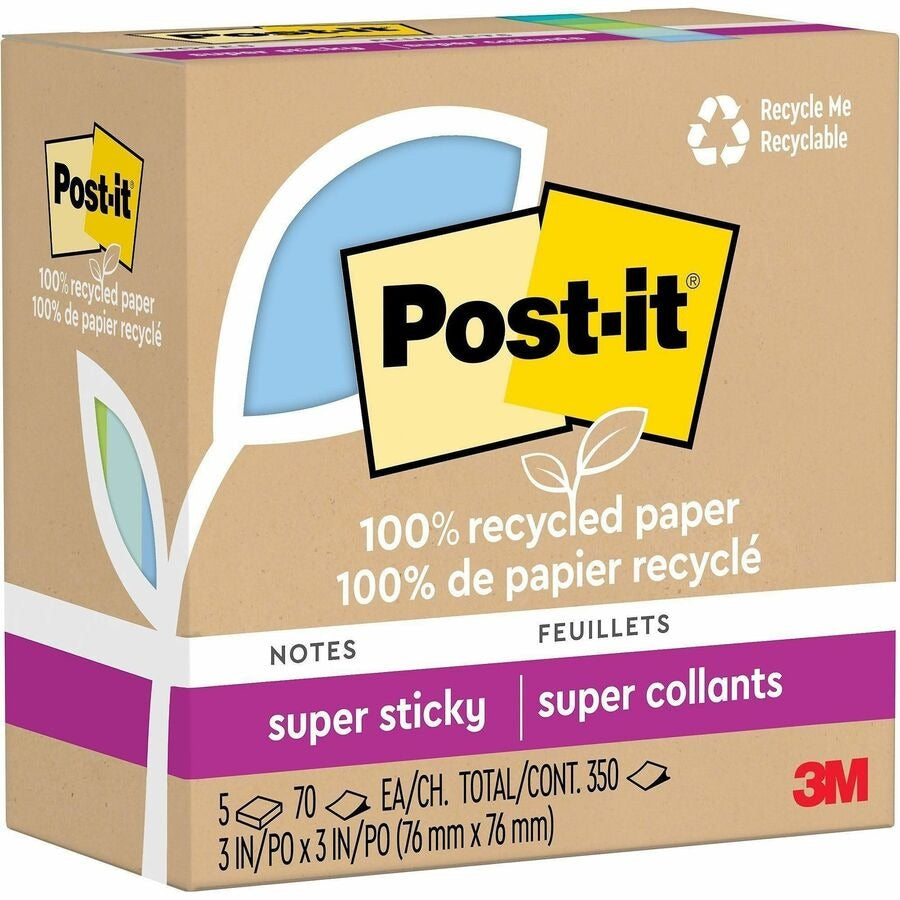 3M 3M MMM654R5SST Post-it Super Sticky Adhesive Note 3 x 3 in. (5 Pack) 654R-5SST