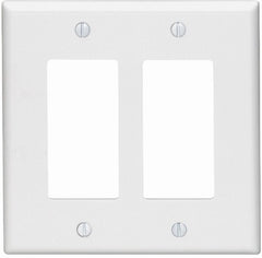LEVITON Leviton Mfg Co 002-80609-00W 2-gang Gfi Wall Plate White