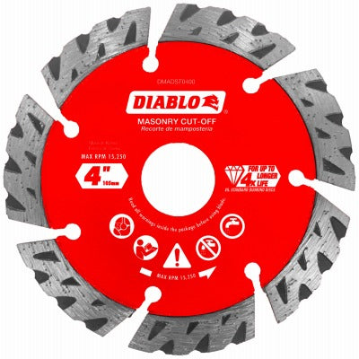 DIABLO Freud DMADST0400 4 in Diamond Turbo Cut-off Disc 5 Pack