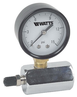 WATTS Watts Brass Tubular 3/4 Iwtg-gas Air Test Gauge 0-30 Psi