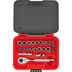 PROTO Proto J52325S 25 Pc 3/8 Drive 6 Point Sae Socket Set