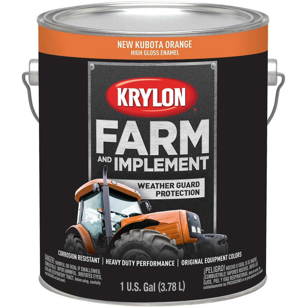 KRYLON Krylon K01986008 Brush-on Paint 1 Gal Kubota Orange