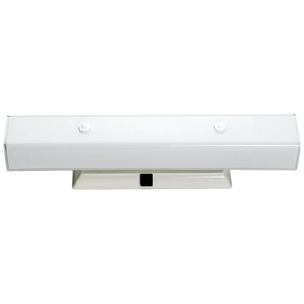 SATCO-NUVO Satco-Nuvo 77/991 4-Light Vanity With U-Channel Glass With Conv Outlet 60W (24 Inch) SF77-991