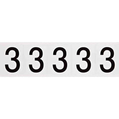 BRADY Brady 9714-3 Outdoor numbers vinyl gloss legend 3 (2.25 H x 1.81 W / Card of 5) 97052