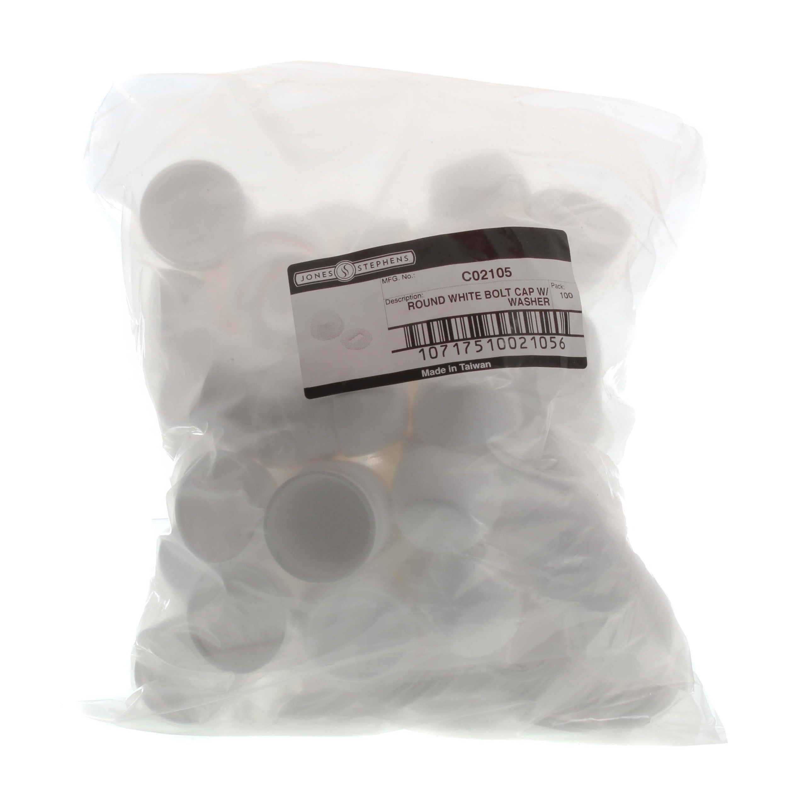 JONES STEPHENS Jones Stephens C02105 Round Bolt Cap with Washer (Box of 100)