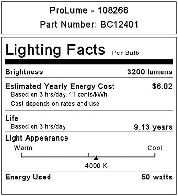 HALCO Halco MP50/U/MED/PS HID Metal Halide Pulse Start ED17 Bulb 50W (Medium E26 Base)