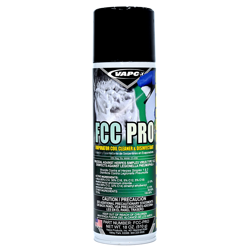 VAPCO Vapco FCC-PRO Foaming Evaporator Coil Cleaner 8 Ounce (Case of 12) 4166-75