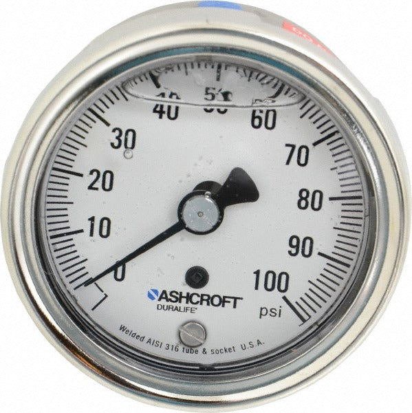 ASHCROFT Ashcroft 94905 Pressure Gauge 0-100 Psi 2.5in Dial Npt