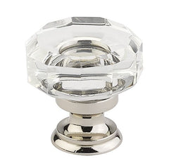 EMTEK Emtek 86571US14 Lowell Glass Cabinet Knob Polished Nickel