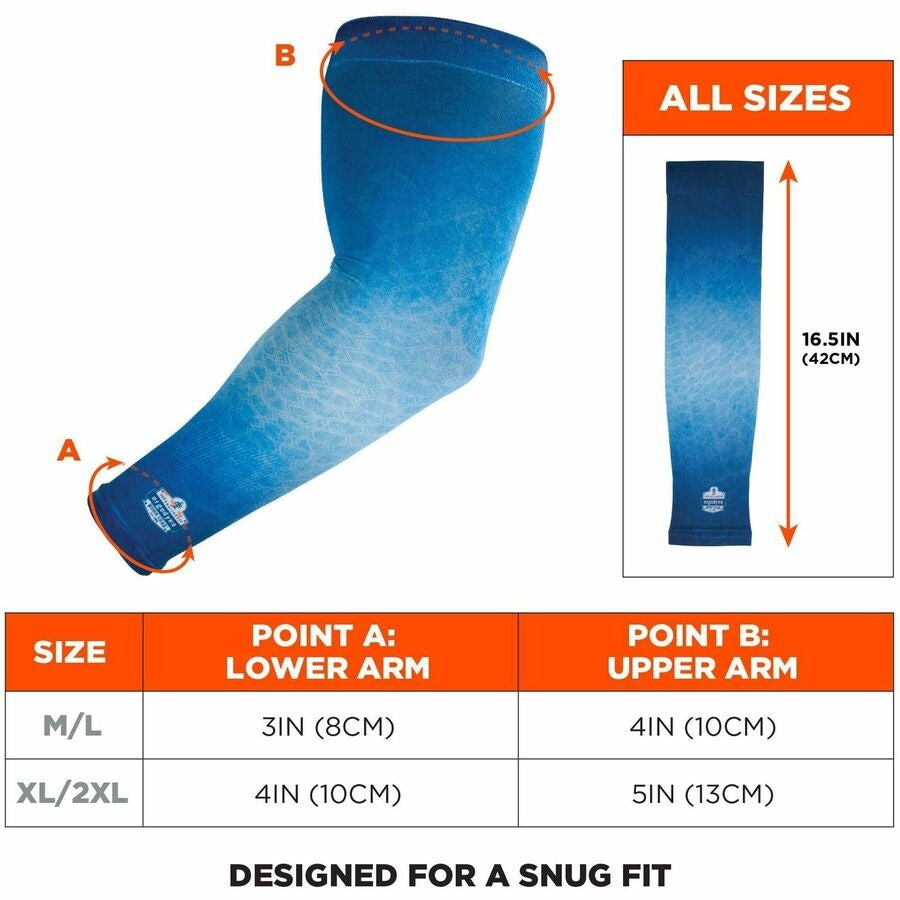 ERGODYNE Ergodyne EGO12195 6695 Sun Protection Arm Sleeves Medium/Large (2 per pair)
