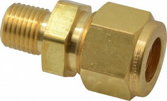 PARKER Parker 8MSC4N-B Compression Tube Connector 1/4 in Brass