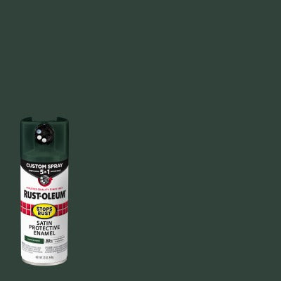 RUST-OLEUM Rust-oleum 376874 Stops Rust Spray Paint Satin Hunter Green 12 Oz