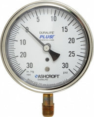 ASHCROFT Ashcroft 94596XLL Pressure Gauge 0-30 Psi 3.5 in Lower Mount