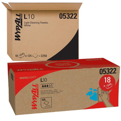KIMBERLY-CLARK Wypall 05322 Light Cleaning Towels 125 Sheets Pop-up Box