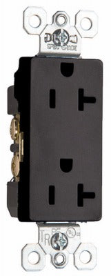 LEGRAND Pass Seymour TR26352BKCC8 Decorator Outlet 20A Black 8-pack
