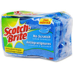 3M 3M MMMMP3CT Scotch-Brite No Scratch Scrub Sponges (3/Pack, 8/Carton)