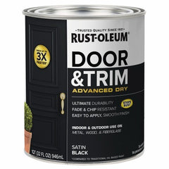 RUST-OLEUM Rust-oleum 369383 Door and Trim Paint Black Quart