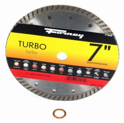 FORNEY Forney Industries 71562 Turbo Diamond Cut-off Blade 7 in