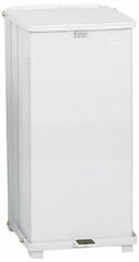 RUBBERMAID Rubbermaid FGST24EPLWH 13 Gal Square Steel Trash Can