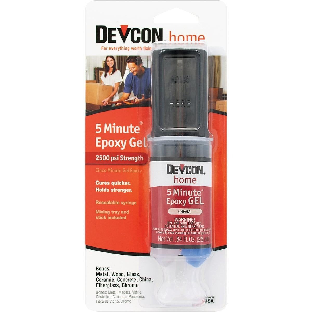 DEVCON Devcon 21045 5 Minute Epoxy Gel 1 Oz